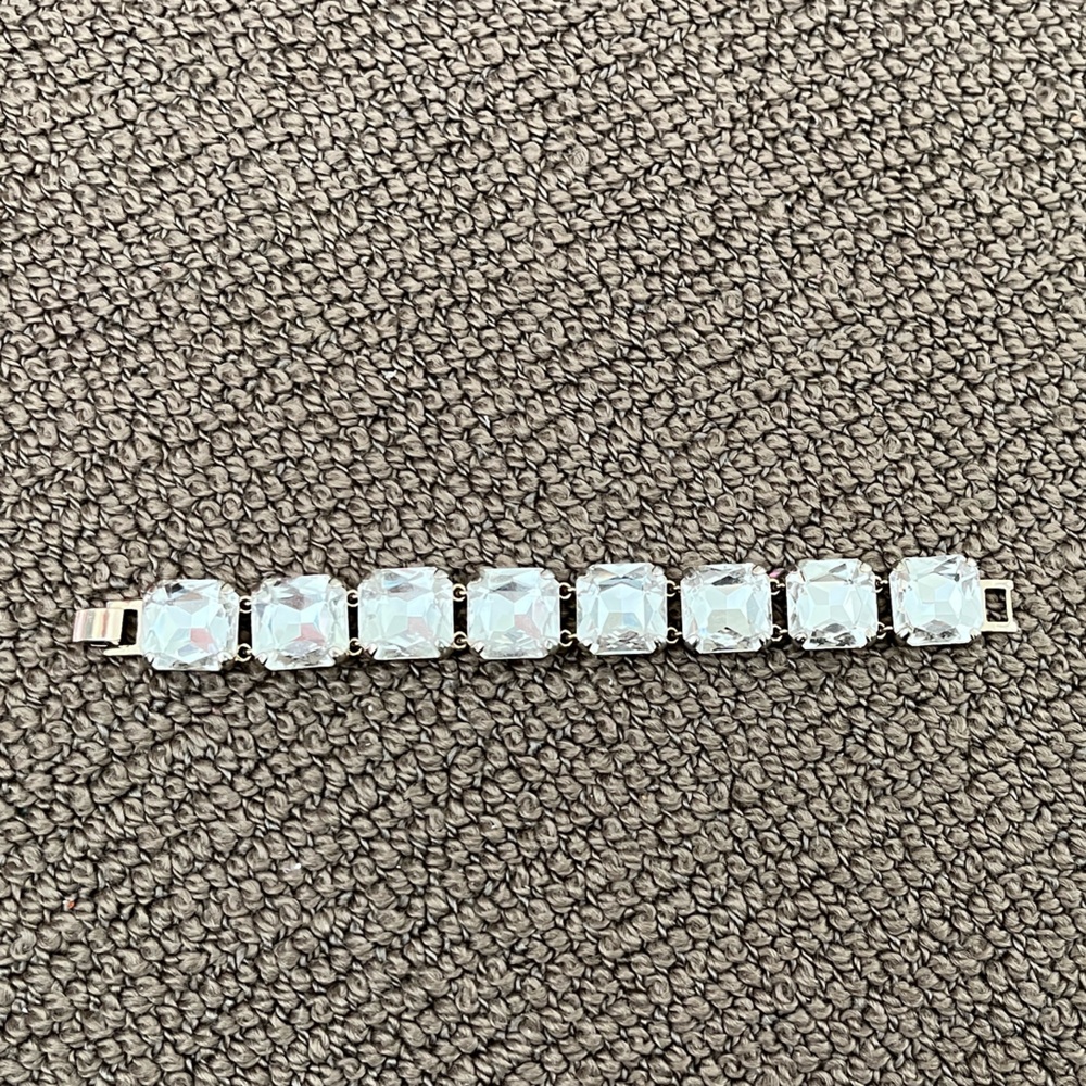 J. Crew Factory Rhinestone Bracelet with Gold Hardware